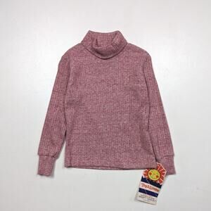 Vintage Tog-a-longs Turtleneck Unisex Children's Size 3T Red Marled